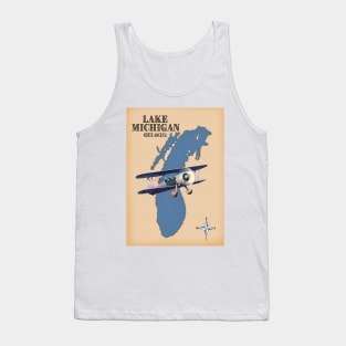 Lake Michigan vintage map Tank Top